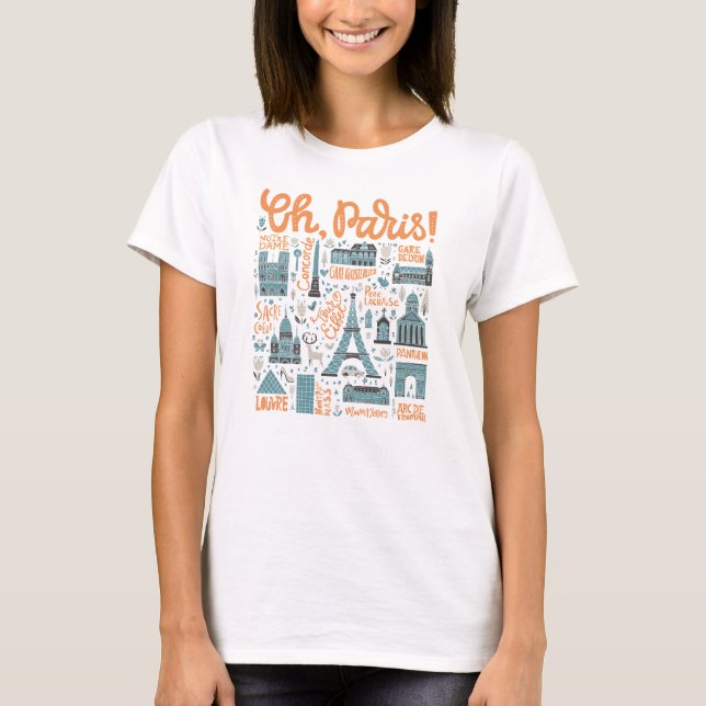 Camiseta Paris! | Tipografia Urbanística (Frente)