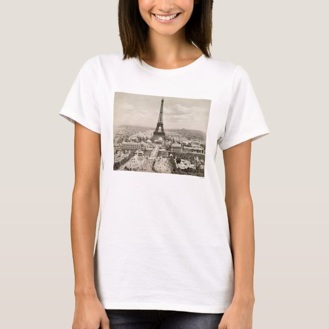Camiseta Paris: Torre Eiffel, 1900 (Frente)