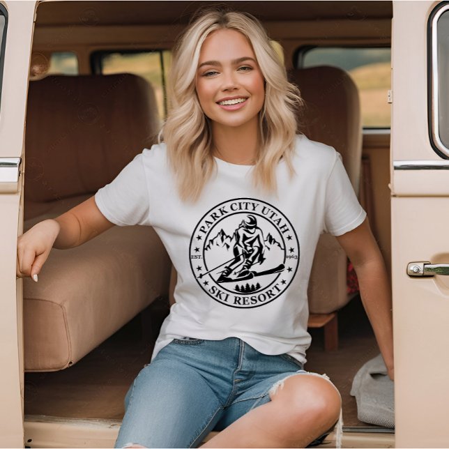 Camiseta Park City Utah — estância de esqui (Criador carregado)
