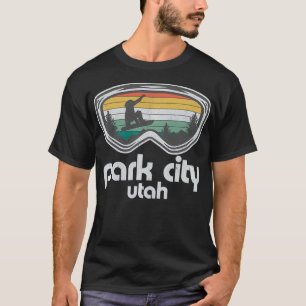 Camiseta Park City Utah Montanha Snowboard Retro Snowboardi