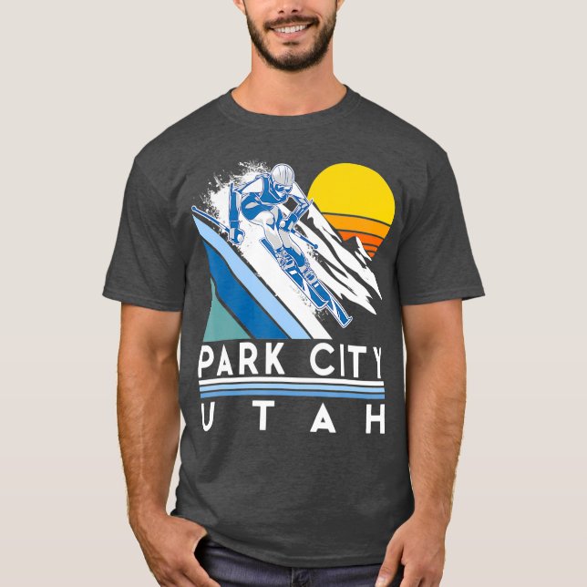 Camiseta Park City Utah Retro Ski (Frente)