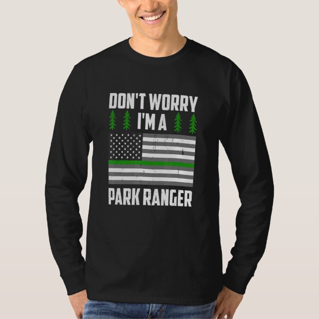 Camiseta Park Ranger American Flag Wildlife Officer Game Wa (Frente)