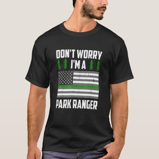 Camiseta Park Ranger American Flag Wildlife Officer Game Wa (Frente)