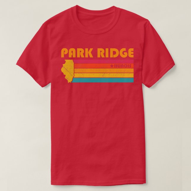 Camiseta Park Ridge Illinois Vintage angustiou Souvenir (Frente do Design)