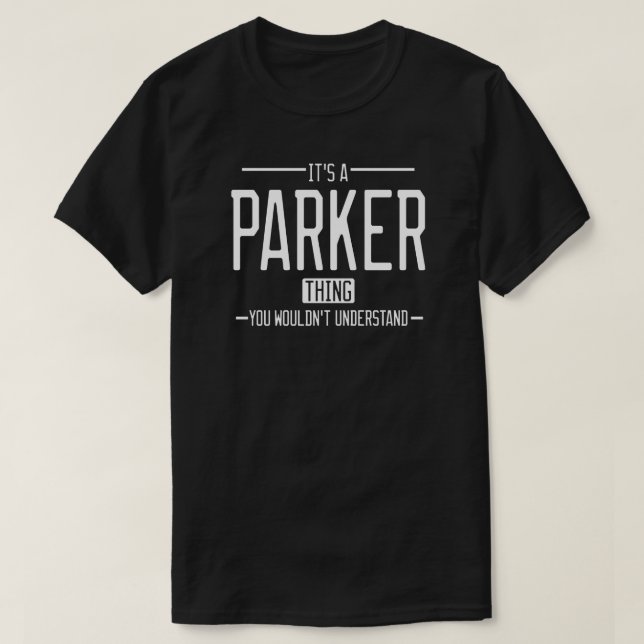 Camiseta Parker tem um sobrenome engraçado (Frente do Design)