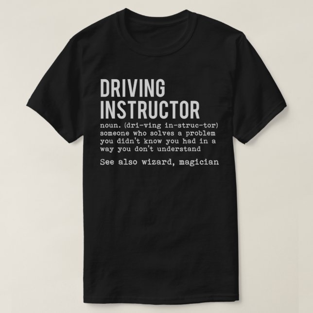 Camiseta Parkin de presentes de driver de instrutor de defi (Frente do Design)
