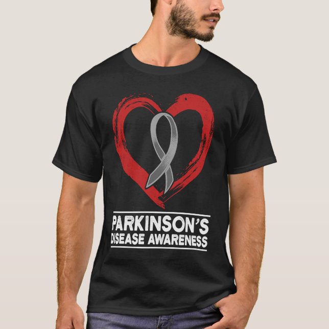 Camiseta Parkinsons Disease Awareness Heart Warrior Survivo (Frente)