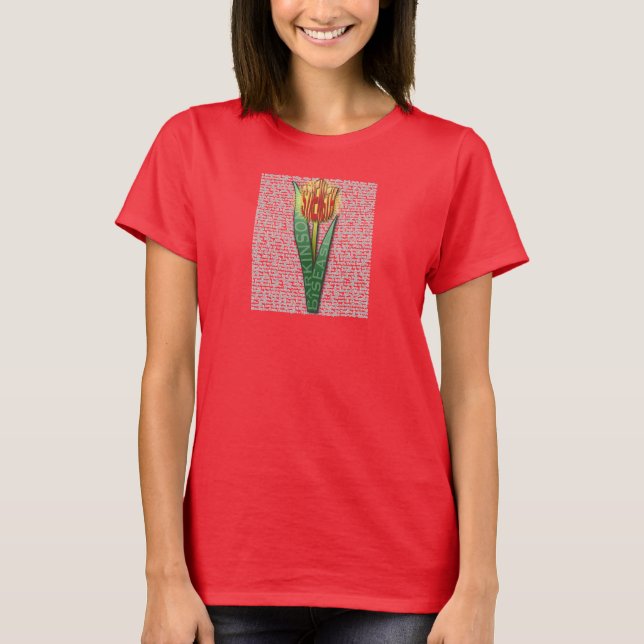 Camiseta Parkinsons Força Burst Tulip RednYellow (Frente)