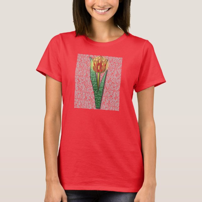 Camiseta Parkinsons Força Burst Tulip RednYellow (Frente)