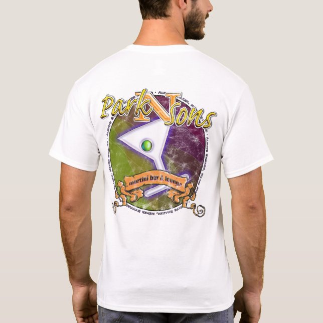 Camiseta Parkinsons Martini Bar wCircle Sempre Shaken dst b (Verso)