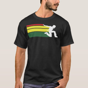 Camiseta Parkour alinha verde e amarelo vermelhos