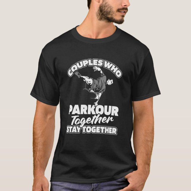 Camiseta Parkour Casal Runner - Traceur Free Running (Frente)