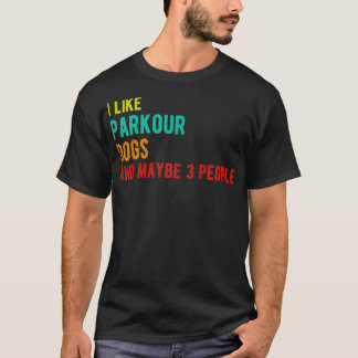 Camiseta Parkour dog aniversário engraçado, gosto de Parkou