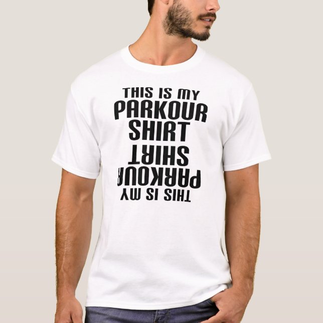 Camiseta Parkour Engraçado T-shirt (Frente)