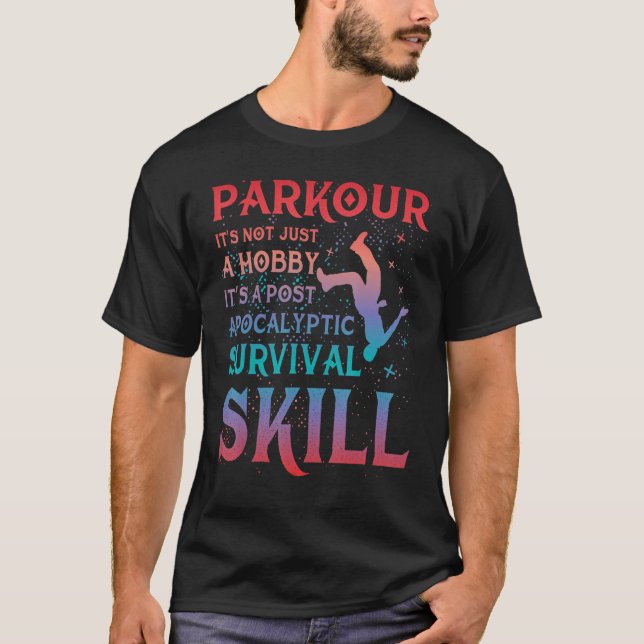 Camiseta Parkour extreme athlete parkour runner funny sayin (Frente)
