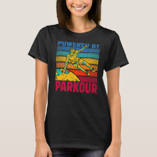Camiseta Parkour extreme Powered by parkour runner engraçad