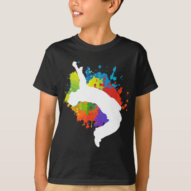 Camiseta Parkour Free Running City Ninja Gift (Frente)