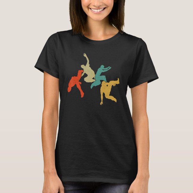 Camiseta Parkour Free Running Traceur Retro Vintage (Frente)