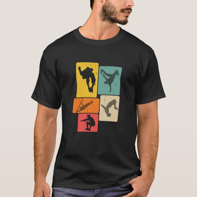 Camiseta Parkour Freerunner Traceur Retro Freerunning (Frente)