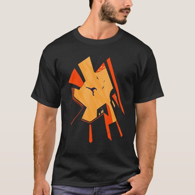 Camiseta Parkour Freerunning Freestyle Acrobatic Wall Jump (Frente)