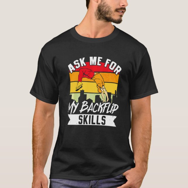 Camiseta Parkour Freerunning Traceur Atleta Backflip Pergun (Frente)