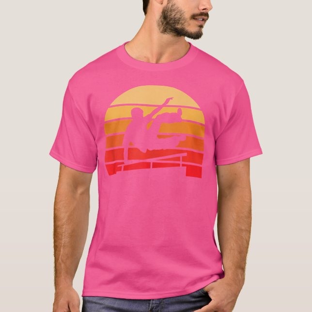 Camiseta Parkour Gift Retro Sunset Style Vintage Parkour (Frente)