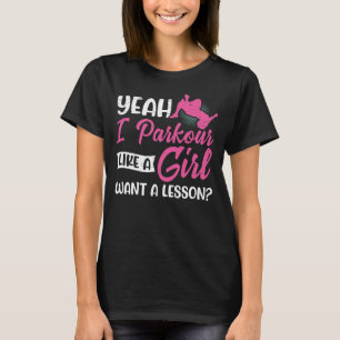 Camiseta Parkour Girl Run Jump Sacudir Freerunning Acrobati