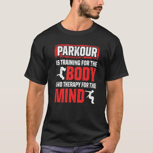 Camiseta Parkour Para Parkour Runner Traceur Freestyle Runn (Frente)