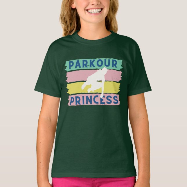 Camiseta Parkour Princess Green (Frente)