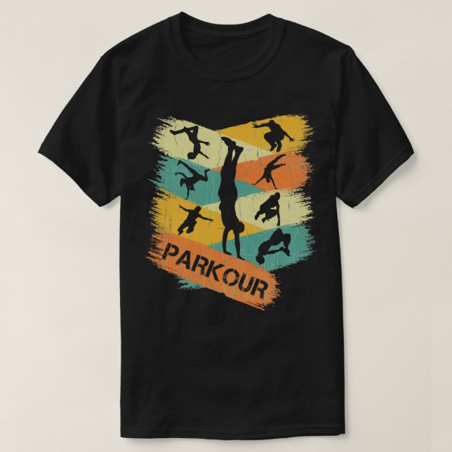 Camiseta Parkour Retro Freerunning (Frente do Design)