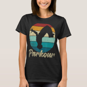 Camiseta Parkour Silhouette Modern Outdoor Hobby Retro Colo