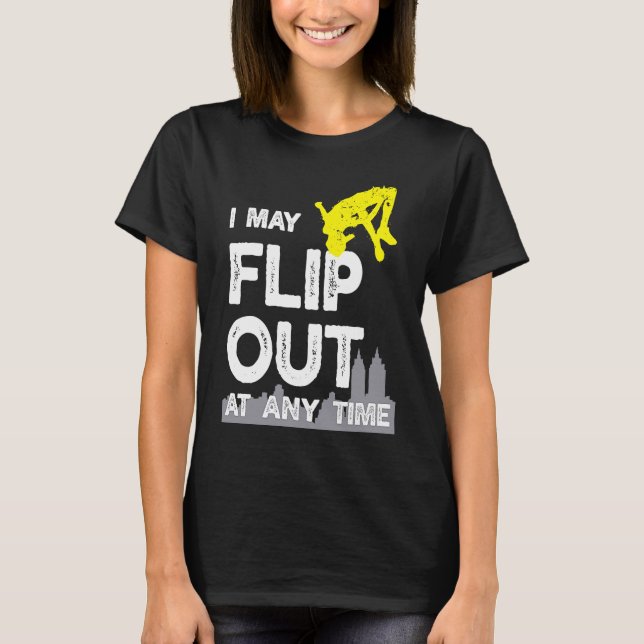 Camiseta Parkour Warning Eu posso sacudir Free Running (Frente)