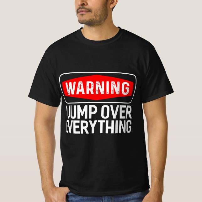 Camiseta Parkour Warning I Jump Over Everything Free Runnin (Frente)
