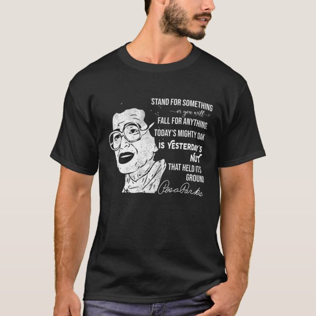 Camiseta Parks Quotes Rosa Inspirational Black History Mont (Frente)