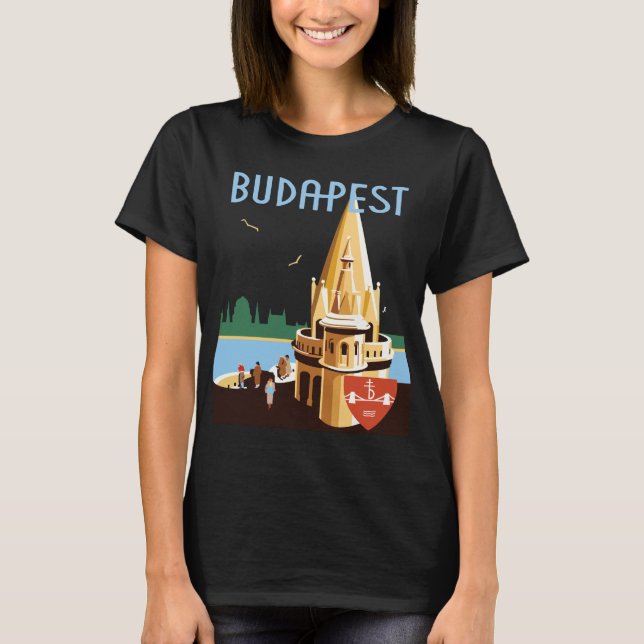 Camiseta Parlamento da Hungria Budapeste Azul Viagem (Frente)