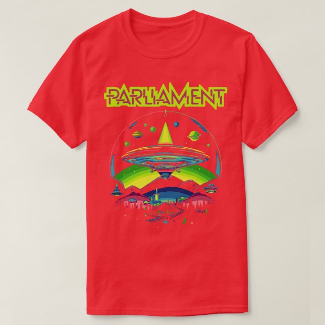 Camiseta Parlamento Funkadelic Retro Mothership Rock Funk (Frente do Design)