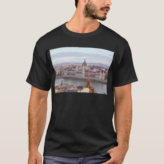Camiseta Parlamento húngaro Budapeste por dia (Frente)