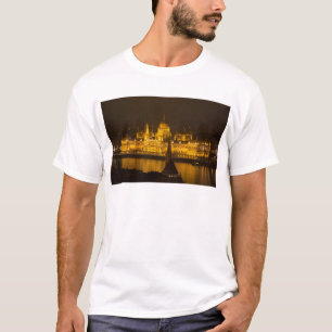 Camiseta Parlamento húngaro Budapeste por noite