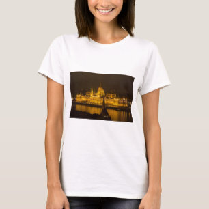 Camiseta Parlamento húngaro Budapeste por noite