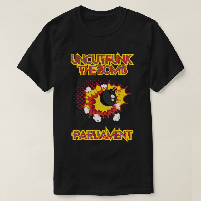 Camiseta Parlamento - Uncut Funk the Bomb (Frente do Design)