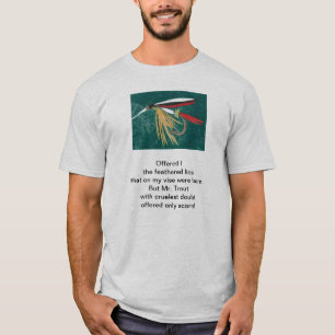 Camiseta "Parmachine Belle", poema original e arte de pesca
