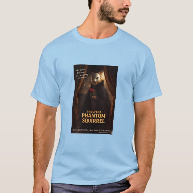 Camiseta Paródia de Esquilo Fantasma da Ópera (Frente)