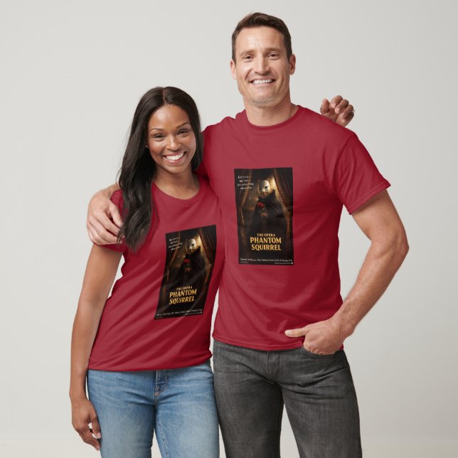 Camiseta Paródia de Esquilo Fantasma da Ópera (Unissex)