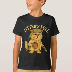 Camiseta Paródia de Gato Cheia da Ninhada Engraçada 67 Seis