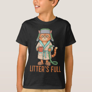 Camiseta Paródia de Gato Cheia de Ninhada Divertida Amante