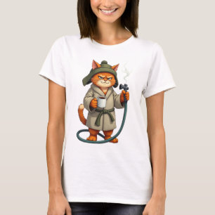 Camiseta Paródia de Gato com a Caixa Cheia Presente de Hu