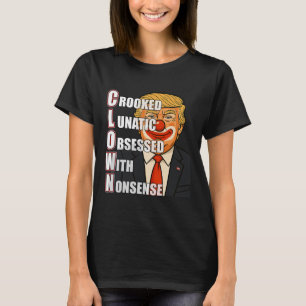 Camiseta Paródia de Sigla de Palhaço Anti Trump