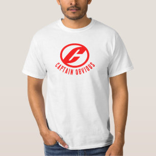 Camiseta Paródia de Super-Herói Engraçado Capitão Obvio