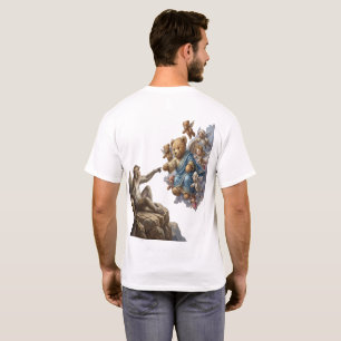Camiseta Paródia do Macaco Engraçado Criando Adão