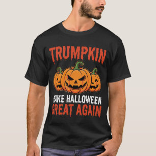 Camiseta Paródia engraçada de abóbora Trumpkin de Halloween